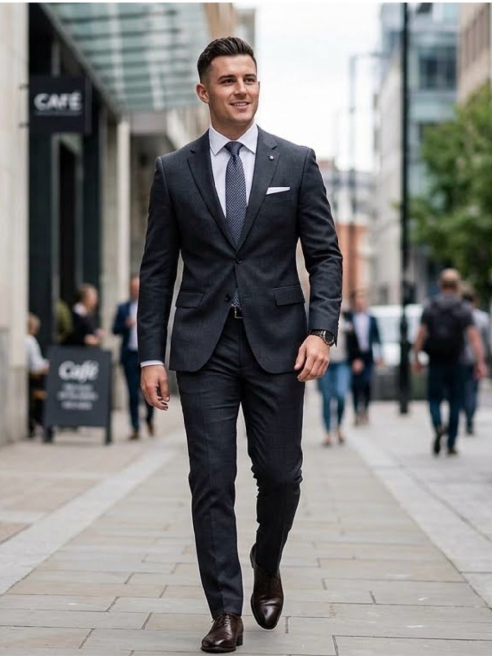 BOSS Hugo Boss Men's Dark Grey Wool 'H-Huge' Slim Fit 2-Piece Suit 40R NWT